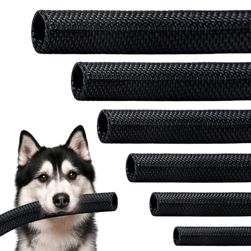 Split Braided Sleeve Cable Management Wire Loom Cord Covers for High-Temperature Automotive Harness and Home Cable Management, 25ft - 1/4 inch Self-Wraping Tubing Cord Protector - size: 1/4"-25 Feet