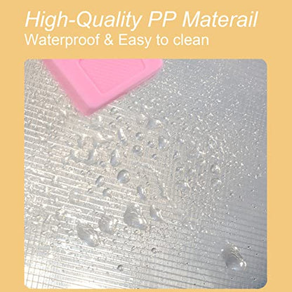 12x16.5 Art Portfolio Case A3 PP Plastic Transparent Pink Pack of 1 - color: Pink