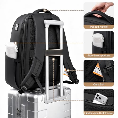 FENRUIEN Expandable Laptop Backpack 15.6 Inch for Men Business Travel