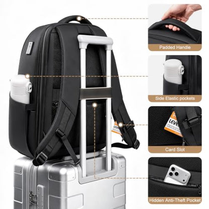 FENRUIEN Expandable Laptop Backpack 15.6 Inch for Men Business Travel