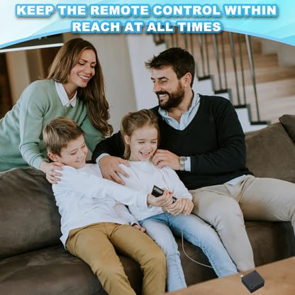 PATIKIL 3.3 Ft Retractable Remote Control Tether, 4 Pcs Square Security Cable Lanyard Lock with Adjustable Clasp Adhesive for TV Remote Control Controller, White(Round Iron Cap) - color: White