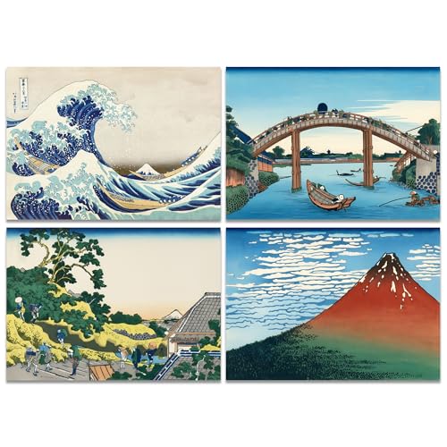 Lanzeyo Diamond Art Kits for Adults 4 Pack The Great Wave Diamond Painting - color: 08 Fuji