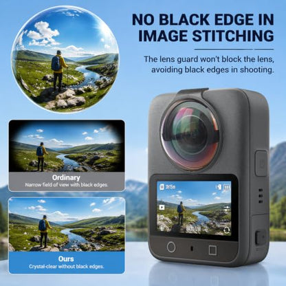 Premium Lens Cover for DJI Osmo 360, 10H Tempered Glass Lens Cap