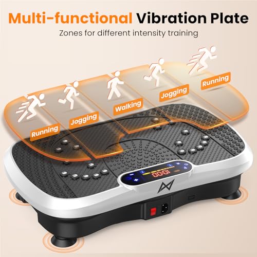 AXV Vibration Plate Exercise Machine Fitness Platform Body Vibrating Board - color: BT.PRO.WHITE