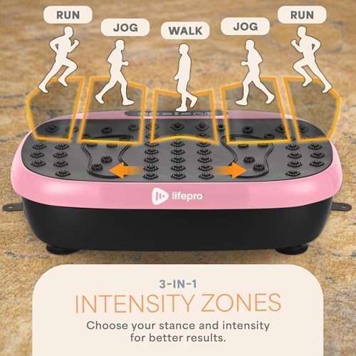 Lifepro HexaPlate Lite Compact Vibration Plate with Magnetic Acupoints - color: Pink