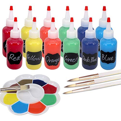 12 Pack 4-Ounce Empty Plastic Squeeze Bottles with Red Tip Caps Multipurpose Squirt Bottle - size: 4oz 12pack