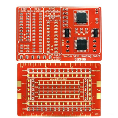 Gikfun Soldering Practice Kit SMD SMT Welding Skill Training Board DIY for School Learning Project, Gold-Plated GK1023