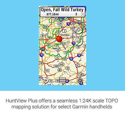 Garmin Huntview Plus, Preloaded microSD Cards With Hunting Management Units for Garmin Handheld GPS Devices