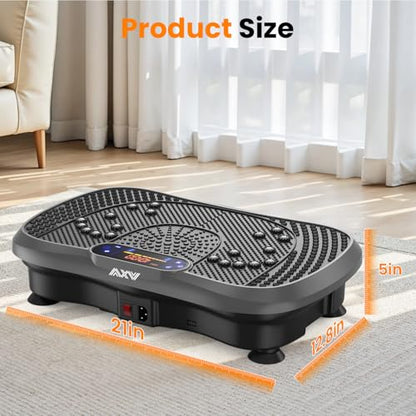 AXV Vibration Plate Exercise Machine Fitness Platform Body Vibrating Board - color: SLIM.GRAY