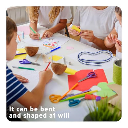 2Pcs 16 Inch Flexible Curve Ruler Graduated Rulers with Inking Edge, Double Side Scale Ruler for Drawing, Pattern Making, Engineering, and Stencil Work - style: 16 Inch - 2pcs