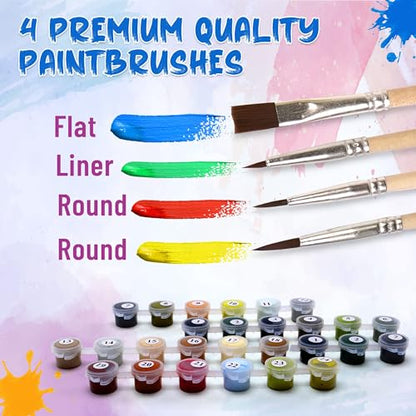 Ledgebay Paint by Numbers Kit for Adults, 16x20 Unframed Canvas - color: Away From It All, size: 16" x 20" Unframed