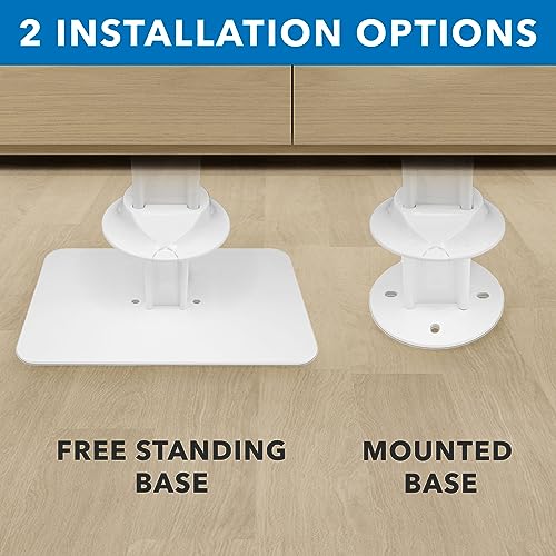 Mount-It! Anti-Theft iPad Tablet Floor Stand Kiosk with Literature Holder - color: White