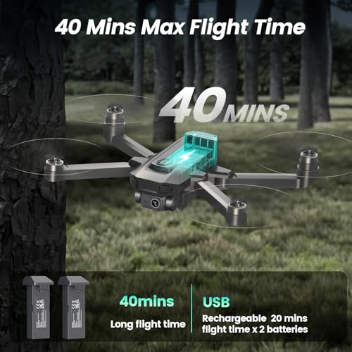 WeFone WF30 Foldable 4K Camera GPS Drone Adult Beginners Brushless Black - style: drone