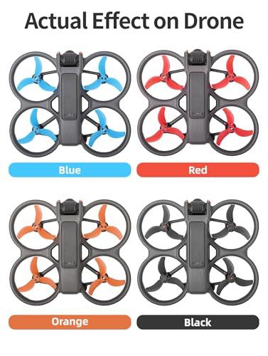 Avata 2 Propellers, 4Pcs Avata 2 Propellers Replacement, Low Noise Replacement Spare Blades Props for DJI Avata 2 Drone Accessories - color: Red