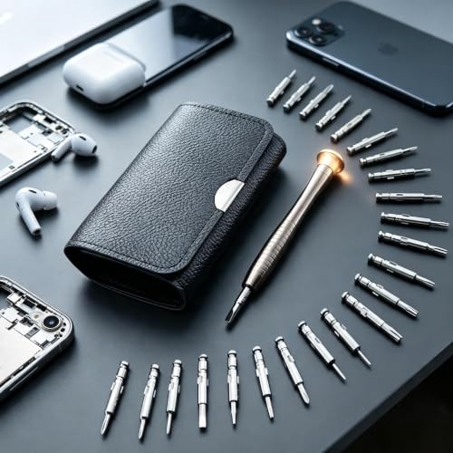 24-in-1 Small Precision Screwdriver Set, CRV-Magnetic Mini Repair Tool Kit for Eyeglass Computer Laptop Watch PS5 Xbox Phone Mac