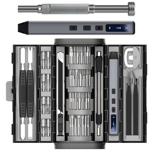 LIFEGOO Electric Screwdriver, 83 in 1 Precision Electric Screwdriver Set - color: Grey, size: 83 in 1