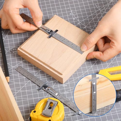 6 Pc Pocket Ruler with Detachable Clip,Precision Pocket Ruler 6 Inch 15 cm