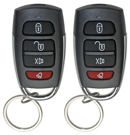 InstallGear Car Alarm Security & Keyless Entry System, Trunk Pop with Two 4-Button Remotes - Car Alarm System - Door Lock/Unlock, Keyless Key Fob for Car/Auto