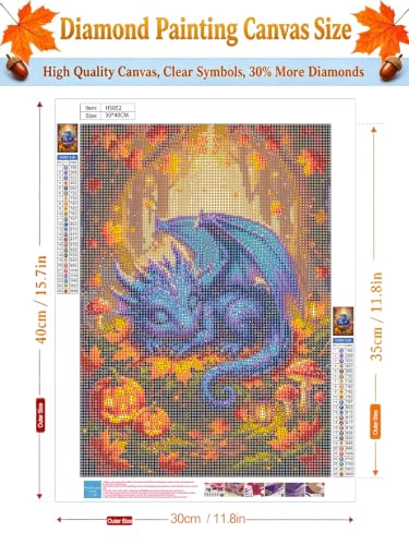 Forest Dragon Diamond Art Kits for Adults, Fall Fantasy Diamond Painting - color: HS052-1