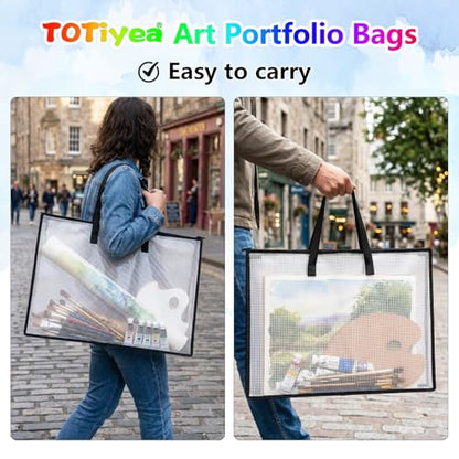 TOTiyea Art Portfolio Bags with Handle 7 Pack 15.75"x21.65" & 9.25"x12.6"