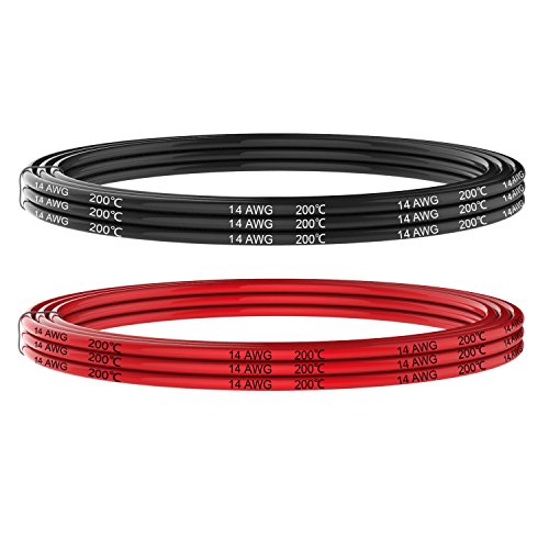 14awg Silicone Electrical Wire Cable 2 Colors Tinned Copper 10ft Each - size: 2 Colors each 10FT, style: 14AWG