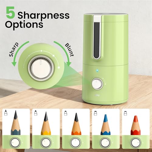deli Electric Pencil Sharpener, Fully Automatic Pencil Sharpener - color: Green