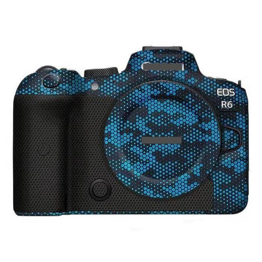 Camera R6 Skin for Canon EOS R6 EOSR6 Anti-Scratch Vinyl Wrap Cartoon Film Body Protector Coat Photography Accessories Sticker (Mamba Blue) - color: Mamba Blue