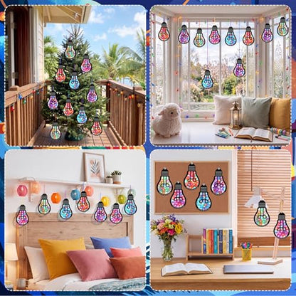 Eersida 32 Pcs Vbs Suncatcher Craft Kit Stained Glass DIY - style: VBS