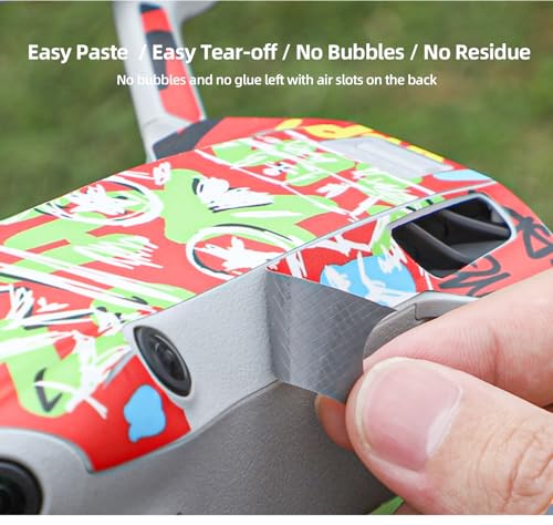 Skin Stickers Compatible with DJI Mini 4 Pro, Waterproof Sticker Decal Skin DIY Accessory for DJI Mini 4 Pro Drone and RC 2 Controller (E) - color: E