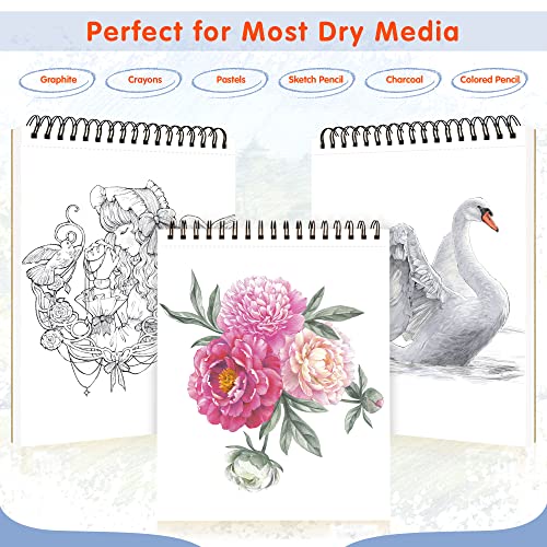 FIXSMITH 9"X12" Sketch Book, 100 Sheets, 68 lb/100gsm Sketchbook - color: Tan, size: 9"x12"-1 Pack