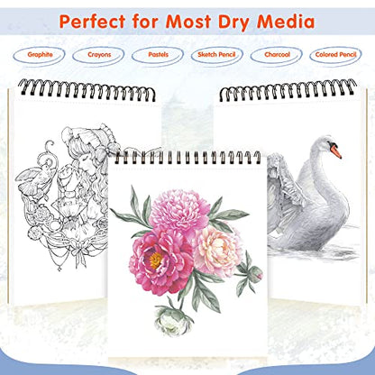FIXSMITH 9"X12" Sketch Book, 100 Sheets, 68 lb/100gsm Sketchbook - color: Tan, size: 9"x12"-1 Pack