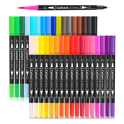 176PCS Art Supplies Sketching Kit, 34 Double Tip Brush Pens Art Markers