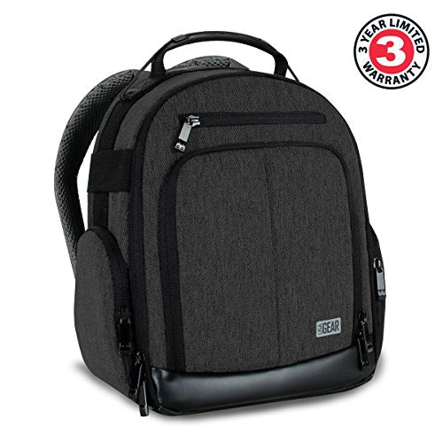 USA Gear Compact Drone Backpack - RC Quadcopter Drone Case Fits DJI Mini 4K, DJI Mini 3, AVIALOGIC, Controller & more Compact Quadcopters - Customizable Interior, Weather Resistant Exterior (Black) - color: Black