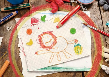 STABILO Multi-Talented Pencil woody 3 in 1 - Pack of 10 - Assorted Colors - style: Pencil without Sharpener