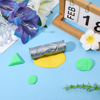 CRASPIRE Polymer Texture Rollers Pottery Clay Roller Whale Ocean Sea Animal Pattern Embossing Texture 4.1 Inch Plastic Column Decorative Hand Molding Tool for Polymer Clay Pottery DIY Making Crafts - style: Whale