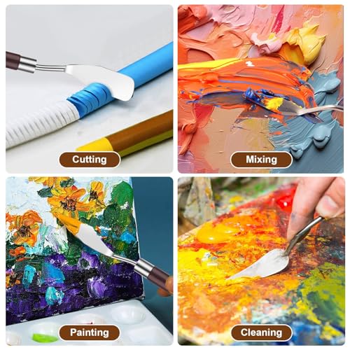 EEEKit Palette Knife for Acrylic Painting: 27PCS-Painting Tool with Brushes