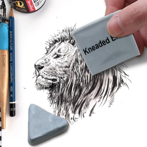 3PCS Sandpaper Pencil Sharpeners with Kneaded Eraser for Artists
