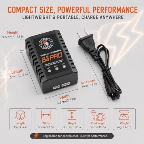 Lancer Tactical B3 Pro Compact 1-3 Cell LiPo/Li-Ion Smart Balance Airsoft Lipo Battery Charger