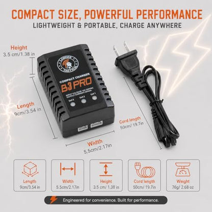 Lancer Tactical B3 Pro Compact 1-3 Cell LiPo/Li-Ion Smart Balance Airsoft Lipo Battery Charger