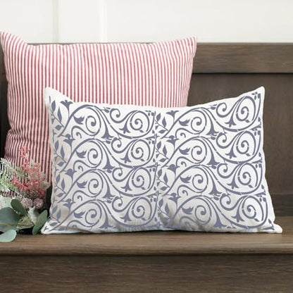 Floral Stencils for Crafts Reusable Border Stencils for Painting 12"x 4" - style: Floral 02