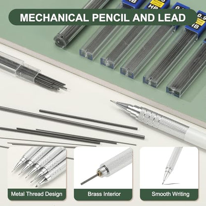 PATIKIL 2Pcs Mechanical Pencil 0.9mm, Lead Pencils Mechanical Holder, White - color: White