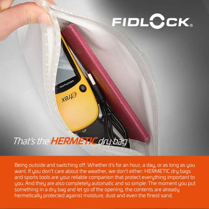 FIDLOCK Hermetic Dry Bag Flexible Magnetic Bag, Maxi, Transparent Black - color: Transparent Black, size: Maxi