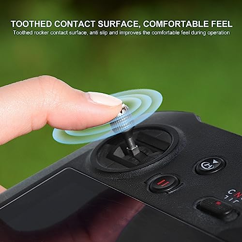 Keenso Drone Controller Sticks, Drone Remote Controller Joystick Anti Slip Light Weight 2 Pcs Comfortable Hand Feeling Copper Abrasion for Replacement (Black