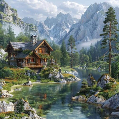 Dugsmgd Beautiful Landscape Diamond Art Kits for Adults,14x14 inch - color: Landscape