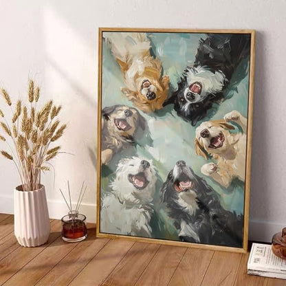 Happy Dogs Diamond Art Kits for Adults,Funny Animal Diamond Painting - color: DP03652