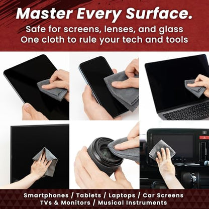 BELLEMOND 「Samurai Cloth」 Japanese Microfiber Cleaning Cloth, Large 2 Pack - size: 2 Set - Large: 13” × 13”