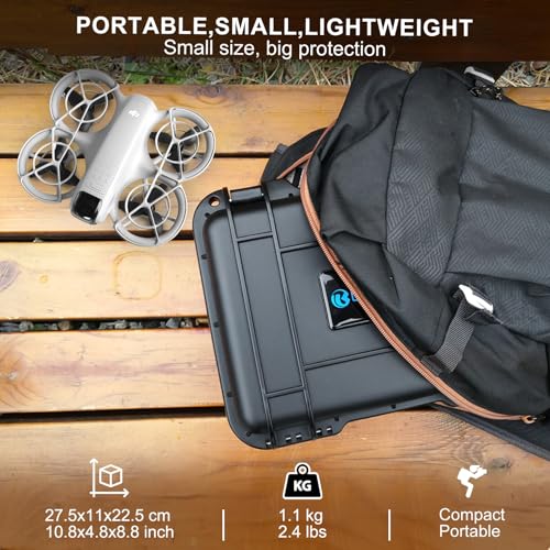 Lekufee Portable Waterproof Hard Case for DJI Neo 1 Drone (NOT for Neo 2), Fly More Combo, DJI RC N3/N2 Remote Controller and Accessories (Case Only)