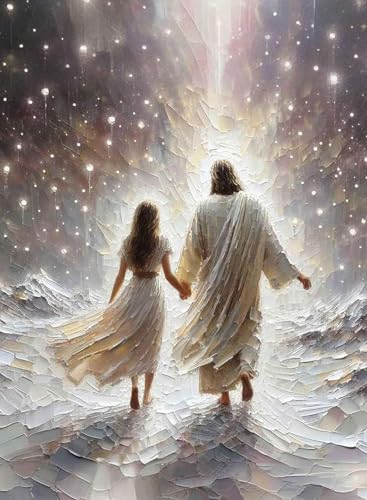 Jesus Paint by Numbers Kit for Adults Framed Canvas 12X16 in, Frameworkless - color: YH02823