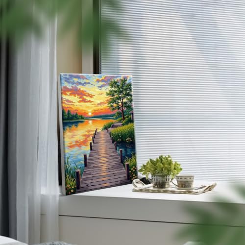 YOYA Framed Paint by Numbers Kit for Adults - Landscape Paint by Number - color: Landscape 033