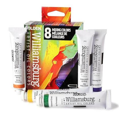 Williamsburg Artist Oil Colors, Mixing Colors Set, 8 Colors
